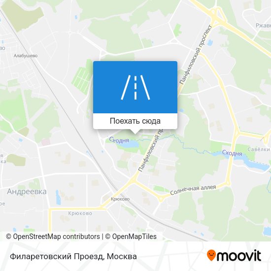 Карта Филаретовский Проезд
