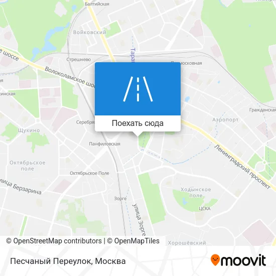 Карта Песчаный Переулок