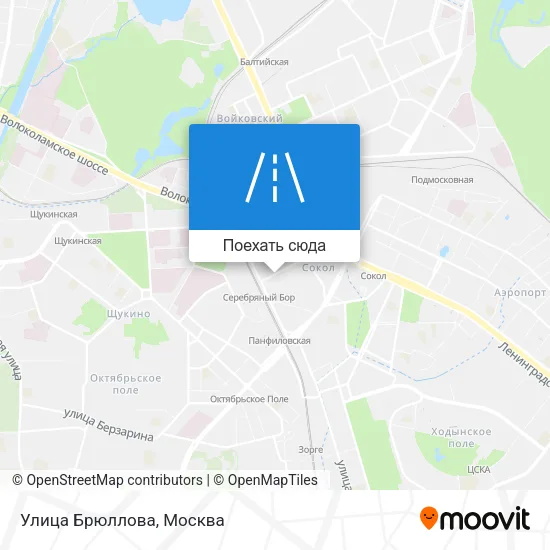 Карта Улица Брюллова