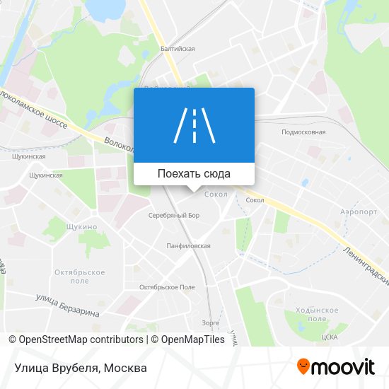 Карта Улица Врубеля