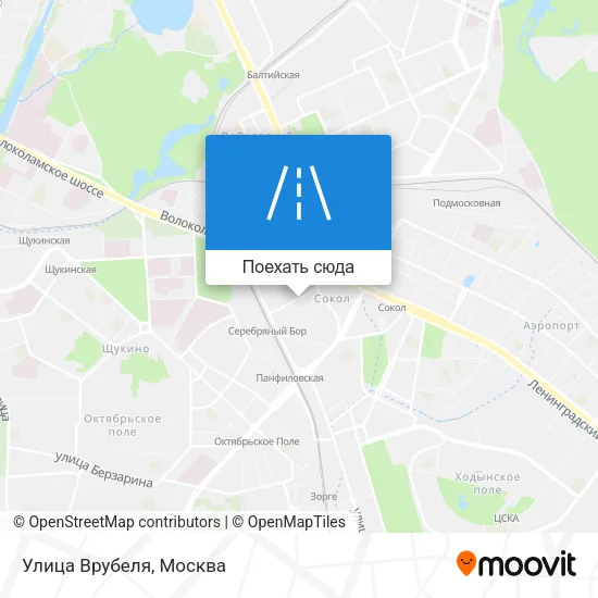 Карта Улица Врубеля