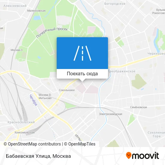 Карта Бабаевская Улица