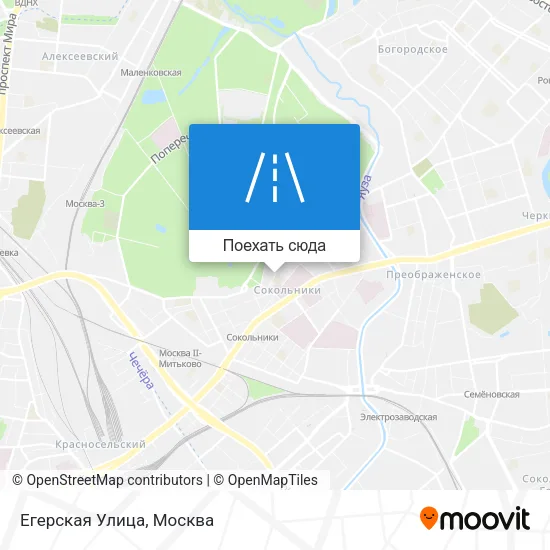 Карта Егерская Улица