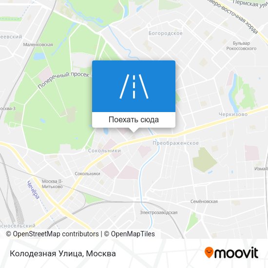 Карта Колодезная Улица
