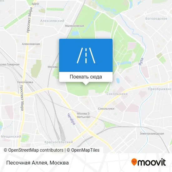 Карта Песочная Аллея
