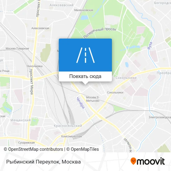 Карта Рыбинский Переулок