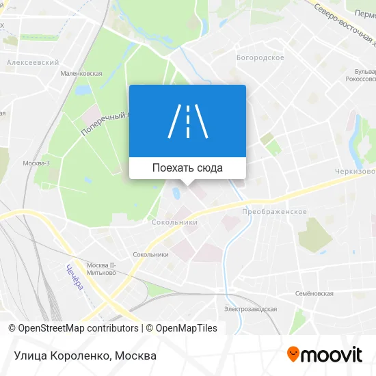 Карта Улица Короленко