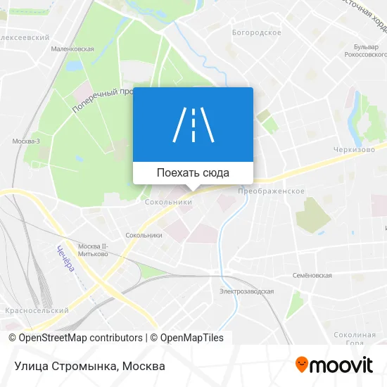 Карта Улица Стромынка