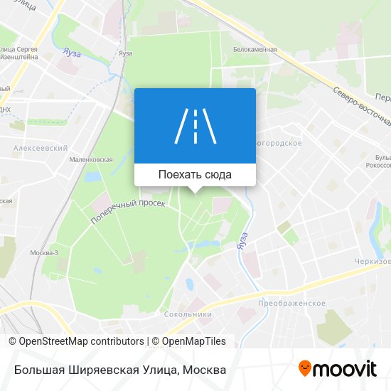 Карта Большая Ширяевская Улица