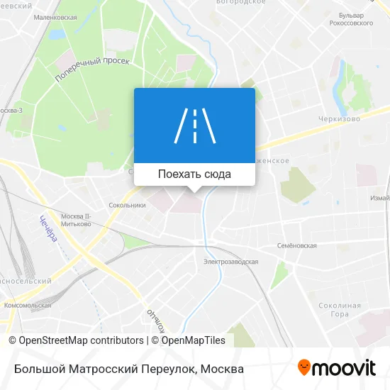 Карта Большой Матросский Переулок