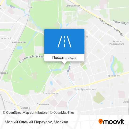 Карта Малый Олений Переулок