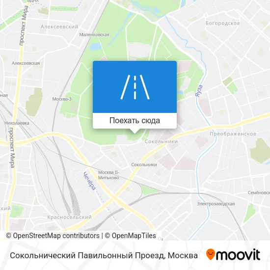 Карта Сокольнический Павильонный Проезд