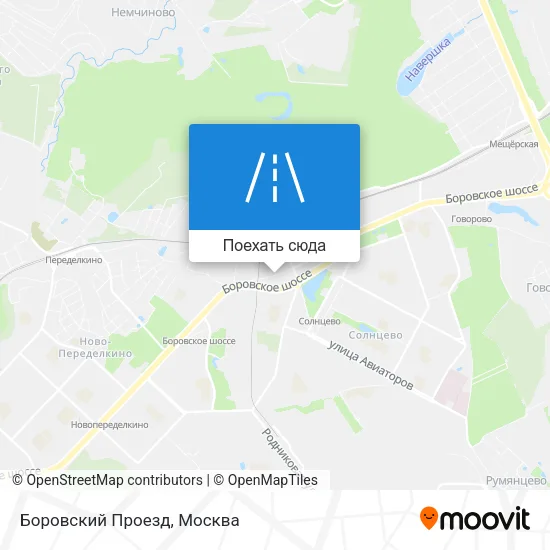 Карта Боровский Проезд