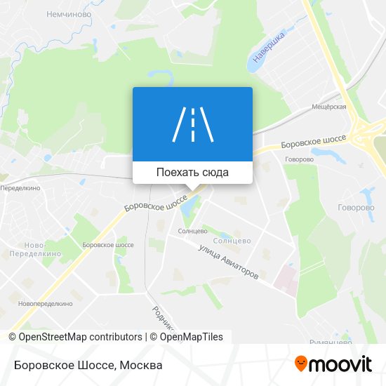Карта Боровское Шоссе