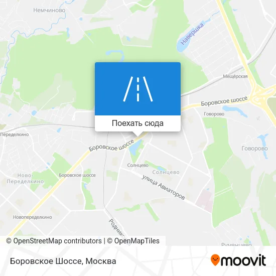 Карта Боровское Шоссе