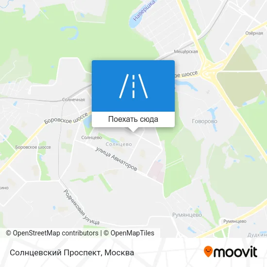 Карта Солнцевский Проспект
