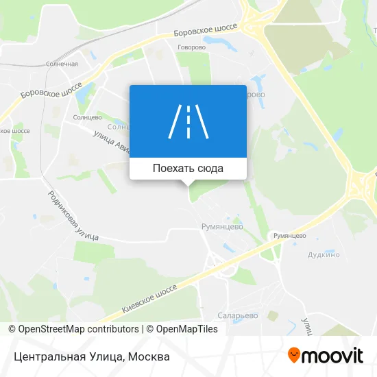 Карта Центральная Улица