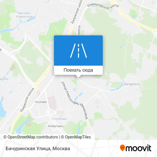 Карта Бачуринская Улица