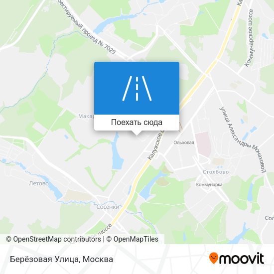 Карта Берёзовая Улица
