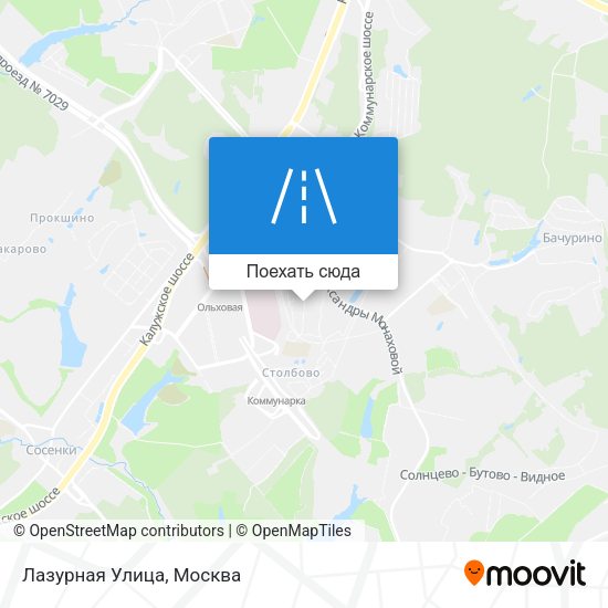 Карта Лазурная Улица