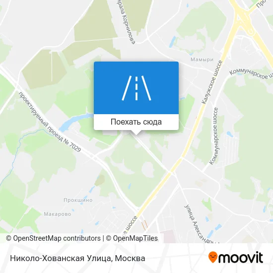 Карта Николо-Хованская Улица