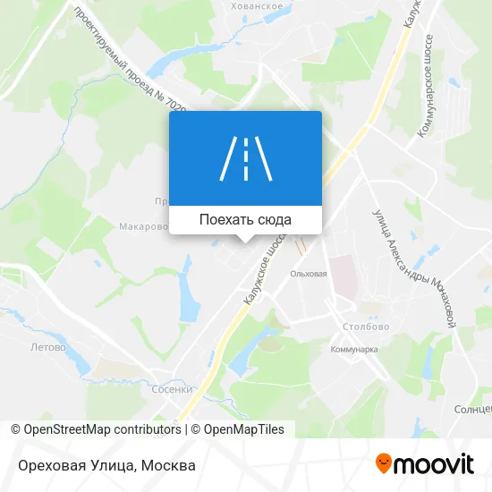 Карта Ореховая Улица
