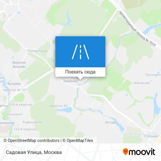 Карта Садовая Улица
