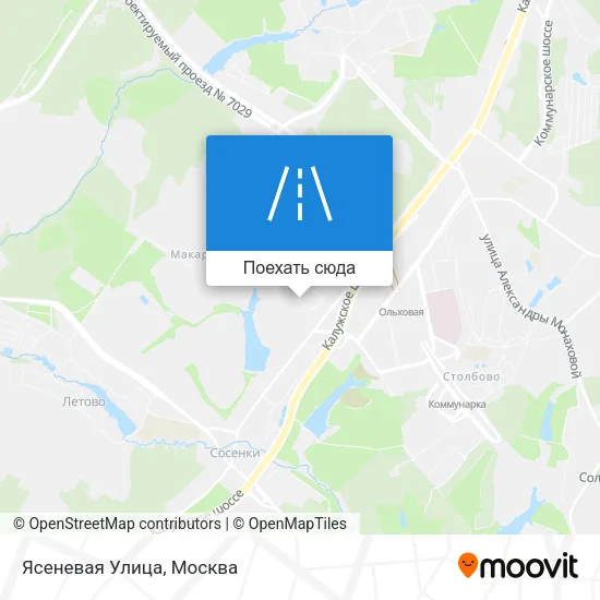 Карта Ясеневая Улица