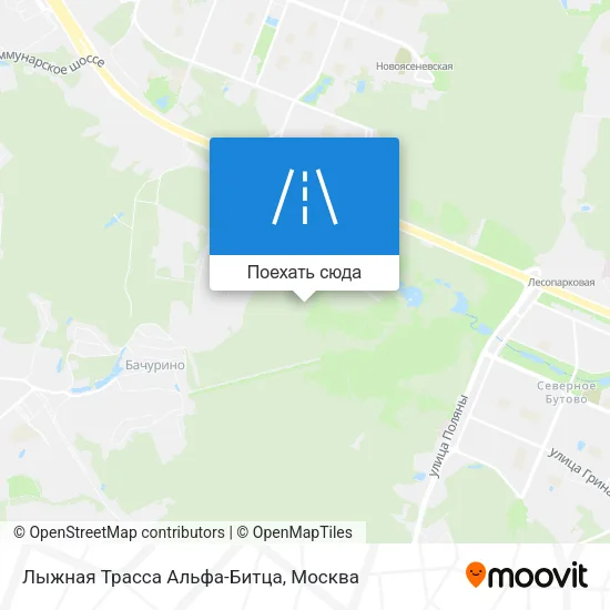 Карта Лыжная Трасса Альфа-Битца