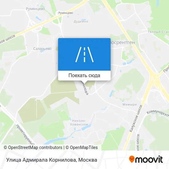 Карта Улица Адмирала Корнилова