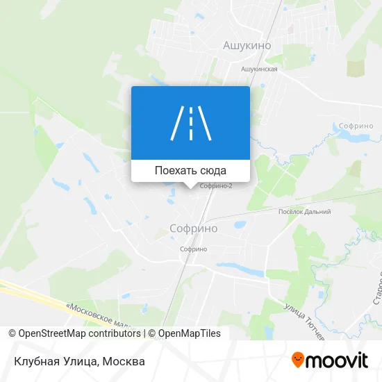Карта Клубная Улица