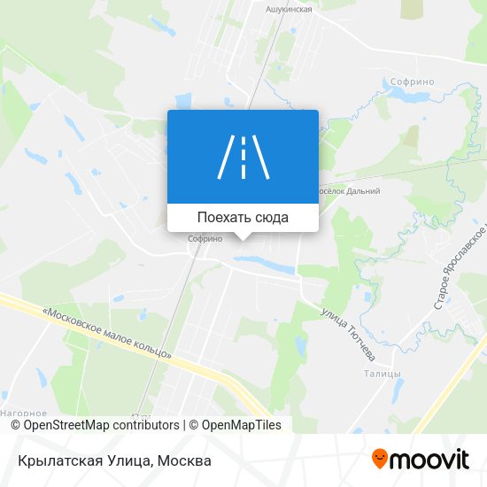 Карта Крылатская Улица