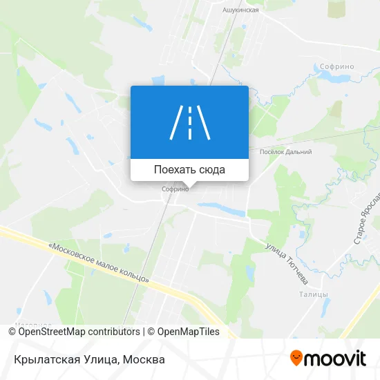 Карта Крылатская Улица