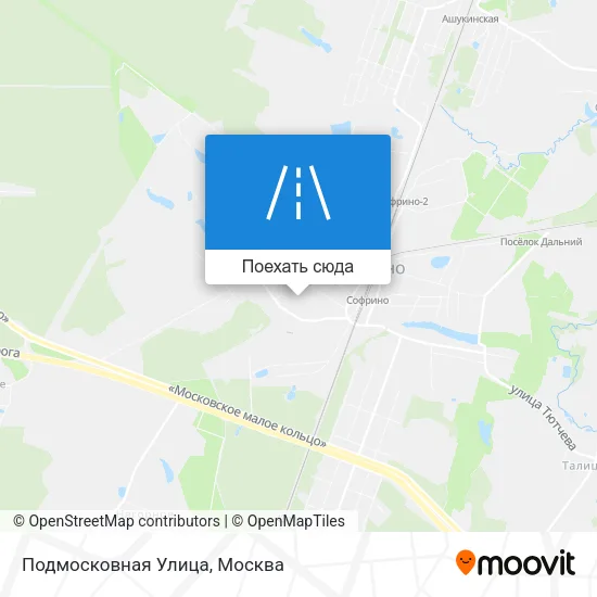Карта Подмосковная Улица