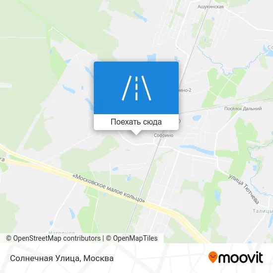 Карта Солнечная Улица