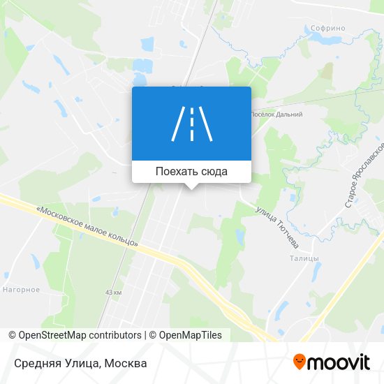 Карта Средняя Улица