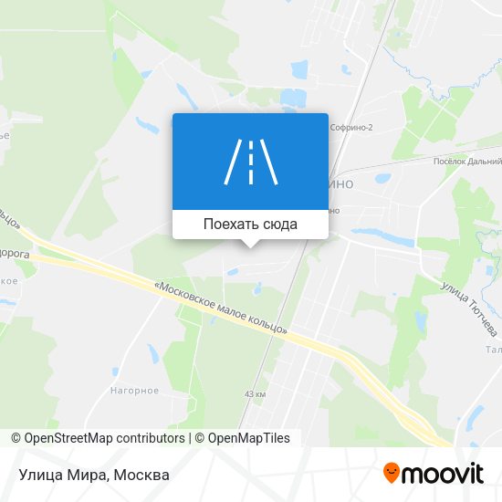 Карта Улица Мира