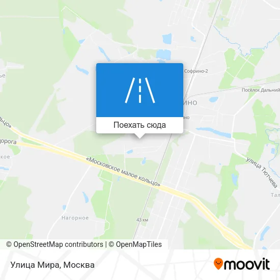 Карта Улица Мира