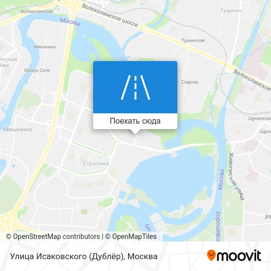 Карта Улица Исаковского (Дублёр)