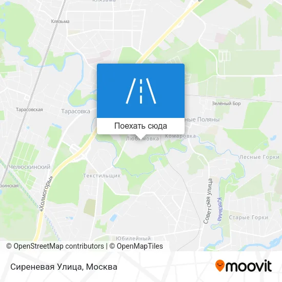 Карта Сиреневая Улица