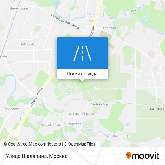 Карта Улица Шаляпина