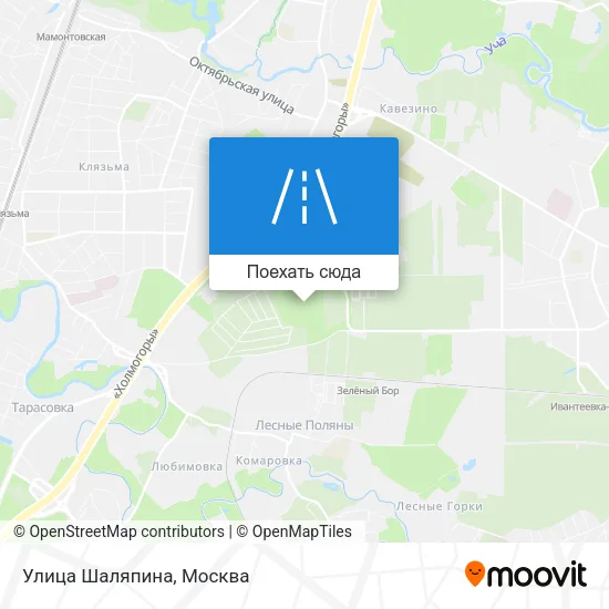 Карта Улица Шаляпина