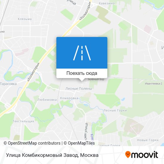 Карта Улица Комбикормовый Завод