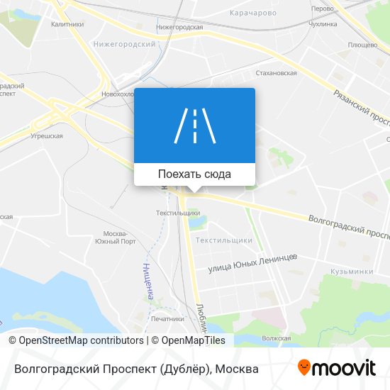 Карта Волгоградский Проспект (Дублёр)