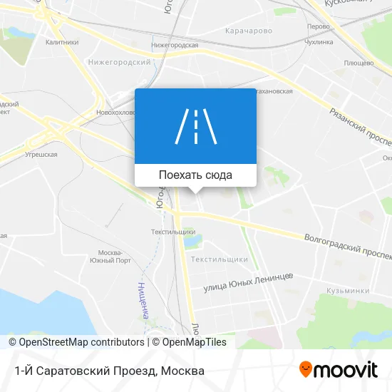 Карта 1-Й Саратовский Проезд