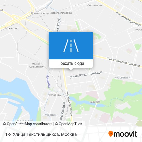 Карта 1-Я Улица Текстильщиков