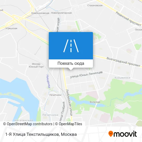 Карта 1-Я Улица Текстильщиков