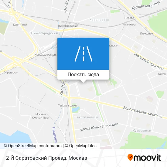 Карта 2-Й Саратовский Проезд