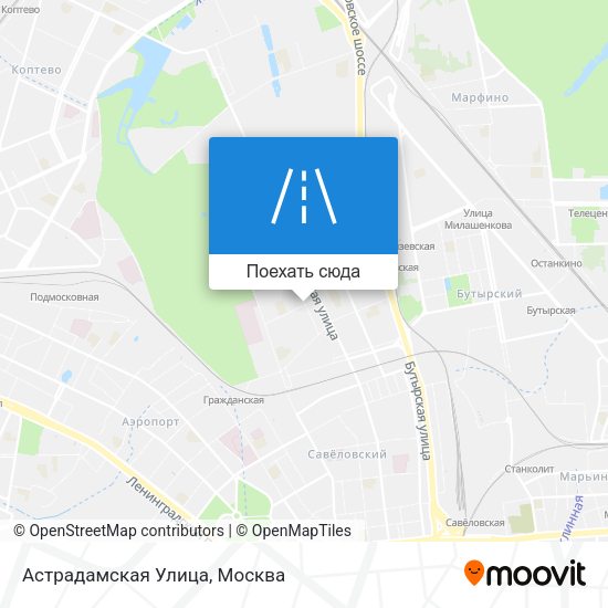 Карта Астрадамская Улица