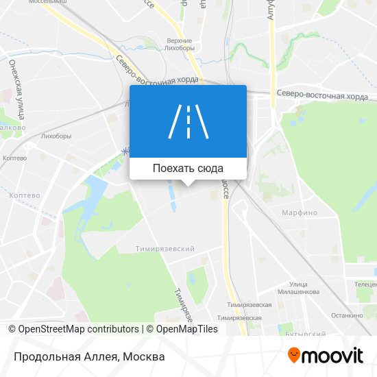 Карта Продольная Аллея
